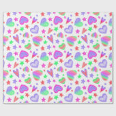 Liebe Herzlich romantisches Girly-Muster Moderne Geschenkpapier (Flach)