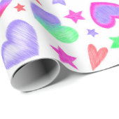 Liebe Herzlich romantisches Girly-Muster Moderne Geschenkpapier (Rolleneckpunkt)