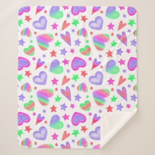 Liebe Herzlich romantisches Girly-Muster Moderne Sherpadecke