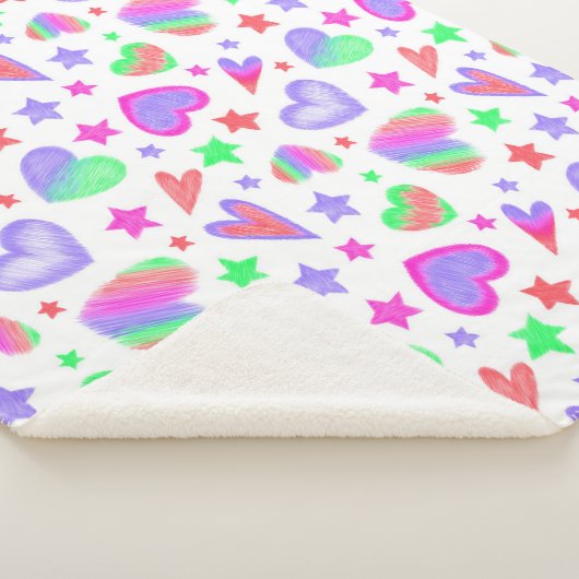 Liebe Herzlich romantisches Girly-Muster Moderne Sherpadecke (3/4)