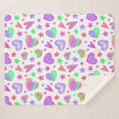 Liebe Herzlich romantisches Girly-Muster Moderne Sherpadecke (Vorderseite (Horizontal))