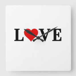 LIEBE Herzlich Willkommen im Hotel Astoria Quadratische Wanduhr