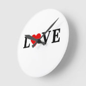 LIEBE Herzlich Willkommen im Hotel Astoria Runde Wanduhr (Winkel)