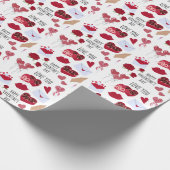 Liebe Herzlich Willkommen im Valentinstag Geschenkpapier (Ecke)