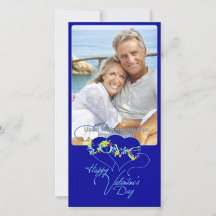 Liebe Herzlich willkommen Valentinstag Fotokarte Feiertagskarte