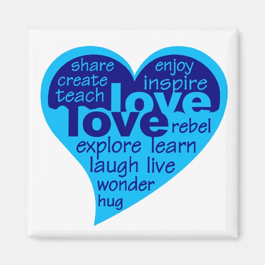 Liebe Herzmagnet Magnet (Vorne)