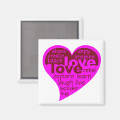 Liebe Herzmagnet Magnet (Vorderseite/Rückseite)