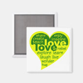 Liebe Herzmagnet Magnet (Vorderseite/Rückseite)