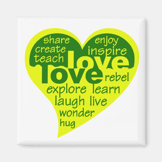 Liebe Herzmagnet Magnet (Vorne)