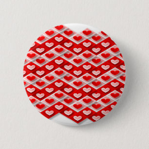 Liebe Herzmuster Button