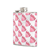 Liebe Herzmuster Flachmann (Links)