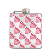 Liebe Herzmuster Flachmann (Vorderseite)