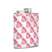 Liebe Herzmuster Flachmann (Rechts)