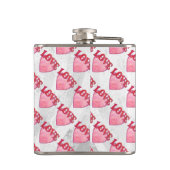 Liebe Herzmuster Flachmann (Rückseite)