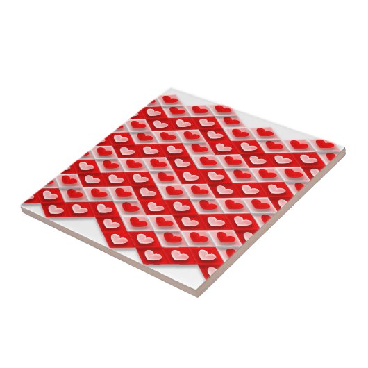 Liebe Herzmuster Fliese (Seite)