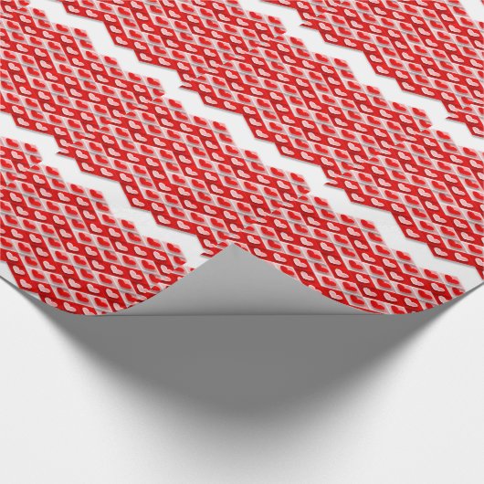 Liebe Herzmuster Geschenkpapier (Ecke)