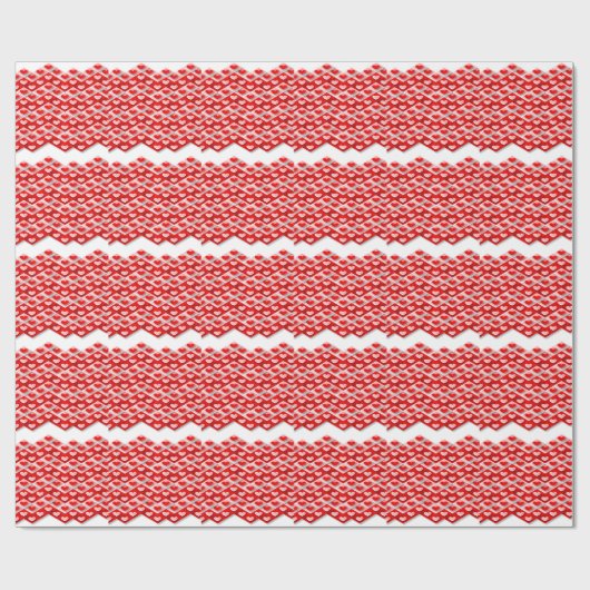 Liebe Herzmuster Geschenkpapier (Flach)