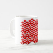 Liebe Herzmuster Kaffeetasse (Vorderseite Links)