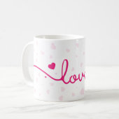 "Liebe"-Herzmuster-Kaffeetasse Kaffeetasse (Vorderseite Links)