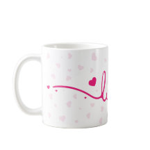 "Liebe"-Herzmuster-Kaffeetasse