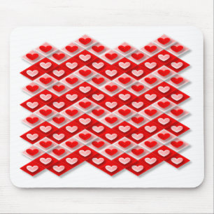Liebe Herzmuster Mousepad