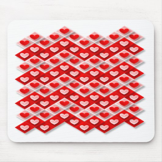 Liebe Herzmuster Mousepad (Vorne)