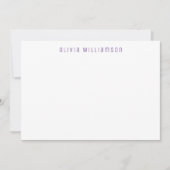 Liebe Herzmuster personalisierter Name Mitteilungskarte (Vorderseite)