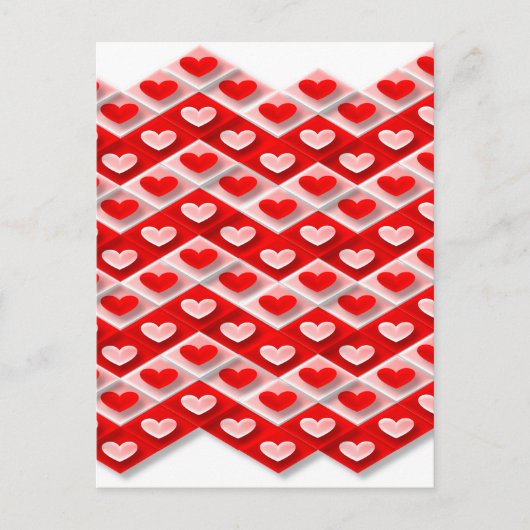 Liebe Herzmuster Postkarte (Vorderseite)