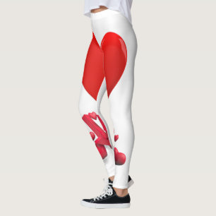 Liebe Herzmuster Romantisches Valentinisches Leg Leggings