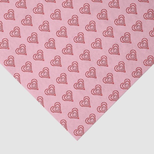 Liebe Herzmuster Seidenpapier (Ausschnitt)