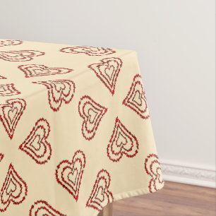 Liebe Herzmuster Tischdecke