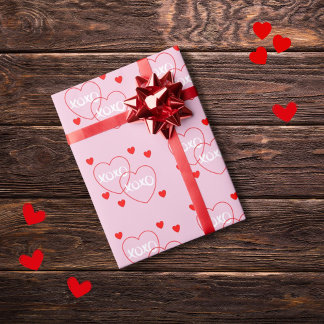 Liebe Herzmuster xoxo Wrapping Papier Geschenkpapier