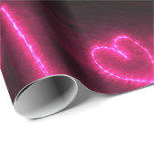 Liebe Herznebel schwarz, rosa, schwarz, verpackt Geschenkpapier (Rolleneckpunkt)