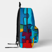 Liebe Herzrasen Akzeptanz Autismus Bewusstsein Bedruckter Rucksack (Links)