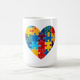 Liebe Herzrasen Akzeptanz Autismus Bewusstsein Kaffeetasse