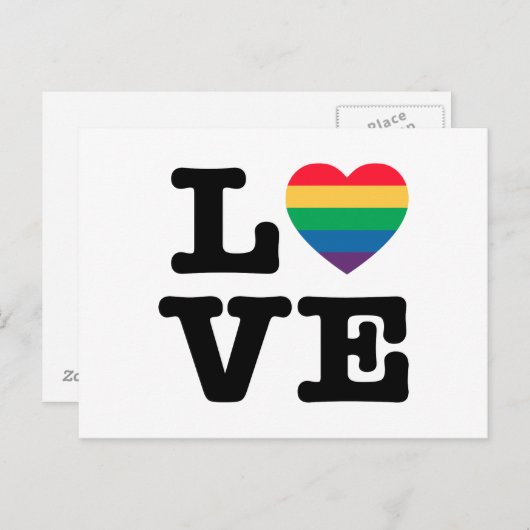 Liebe Herzrhythmus Postkarte (Vorne/Hinten)