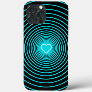 Liebe Herzschlag Kreise Ihre Farben - Türkis Case-Mate iPhone Hülle