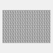 Liebe Herzschwarz und Weiß Geschenkpapier Set (Vorderseite 2)