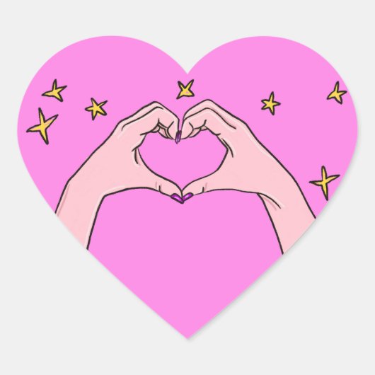 Liebe Herzsticker Herz-Aufkleber (Vorderseite)