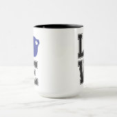 Liebe Herzstück Abzeichen Polizeiunterstützung Tasse (Zentrum)