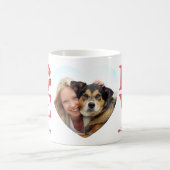 Liebe Herzstück Foto Eigener Hund über Valentine Kaffeetasse (Mittel)