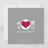 Liebe Herzstück Probe Abendessen Einladung (Rückseite)