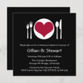 Liebe Herzstück Probe Abendessen Einladung - Rot (Vorne/Hinten)