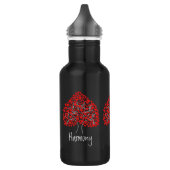 Liebe Herzstück Schwarze Flasche Trinkflasche (Links)