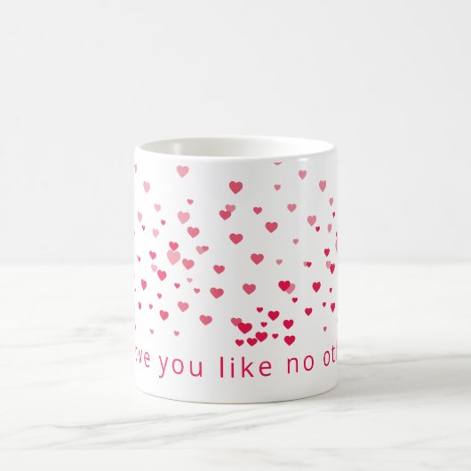 Liebe Herzt Valentine Personalisiert Custom Kaffeetasse (Mittel)