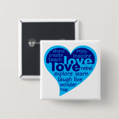 Liebe Herztaste Button (Vorne & Hinten)