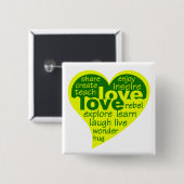 Liebe Herztaste Button (Vorne & Hinten)