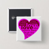 Liebe Herztaste Button (Vorne & Hinten)