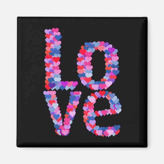 LIEBE Herztext Magnet (Vorne)