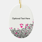 LIEBE Herztext Ornament (Hinten)
